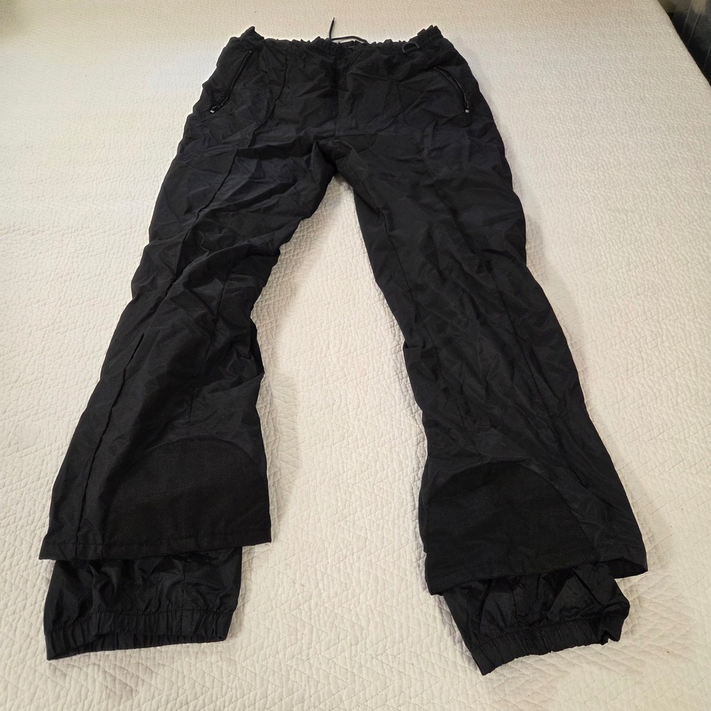 Sport Essentials Mens Black Nylon Waterproof Snow Ski Pants Large 5742 Relaxed